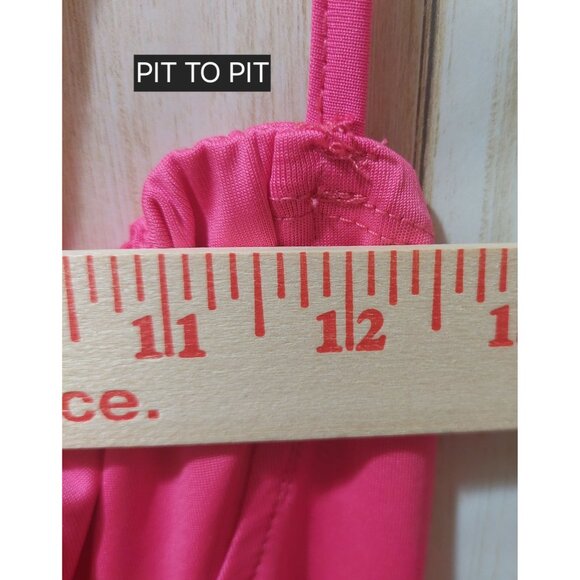 NWT Micas Hot Pink Spaghetti Strap Midi Dress With Bustier Detail Size Small - Picture 6 of 8